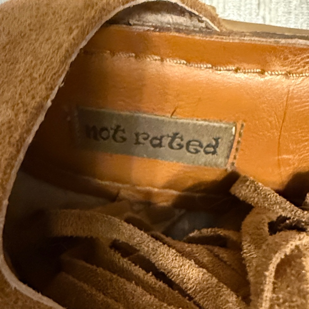 Not Rated Tan Fringed Sandals - Picture 2 of 4